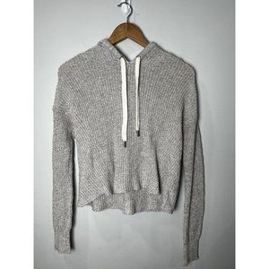Women's American Eagle Cropped Ribbed Sweater Hoodie - Size Small